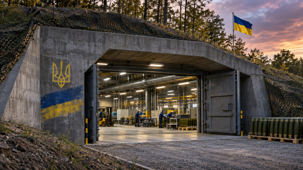 Forside 3 Underjordisk fabrik ved skovskråningen